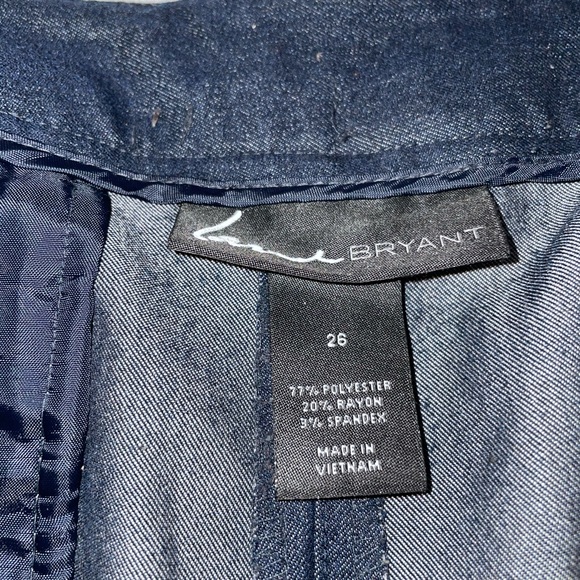 Lane Bryant Faux Denim Cuffed Trousers - Picture 4 of 4